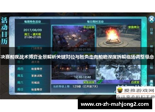 决赛前夜战术博弈全景解析关键对位与胜负走向前瞻深度拆解临场调整悬念 决赛前夜战术博弈全景解析关键对位与胜负走向前瞻深度拆解临场调整悬念